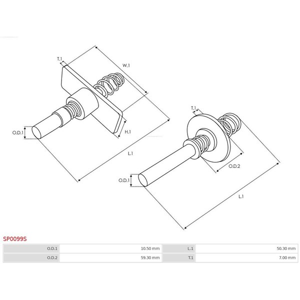 Reparationssats, Startmotor As-pl SP0099S AS-PL Reparationssats, Startmotor As-pl SP0099S AS-PL