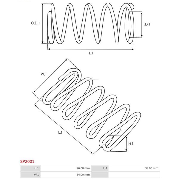 Reparationssats, Startmotor As-pl SP2001 AS-PL