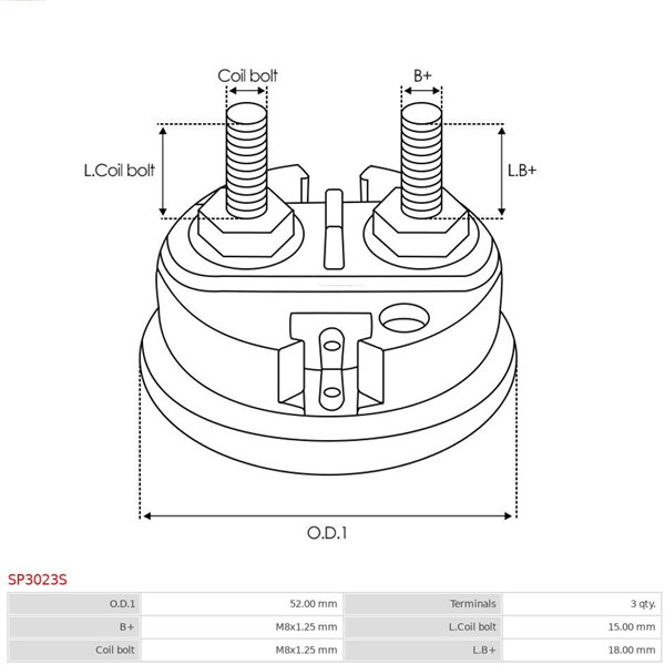 Reparationssats, Startmotor As-pl SP3023S AS-PL