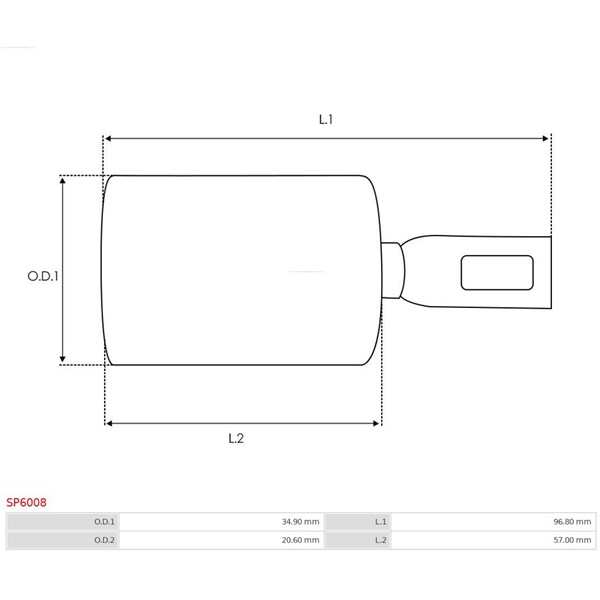 Reparationssats, Startmotor As-pl SP6008 AS-PL