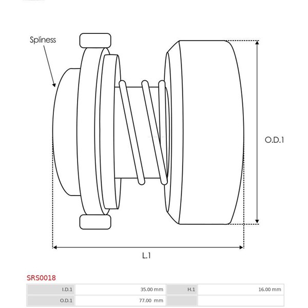 Reparationssats, Startmotor As-pl SRS0018 AS-PL Reparationssats, Startmotor As-pl SRS0018 AS-PL