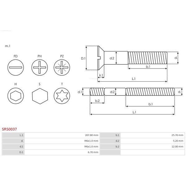 Reparationssats, generator As-pl SRS0037 AS-PL