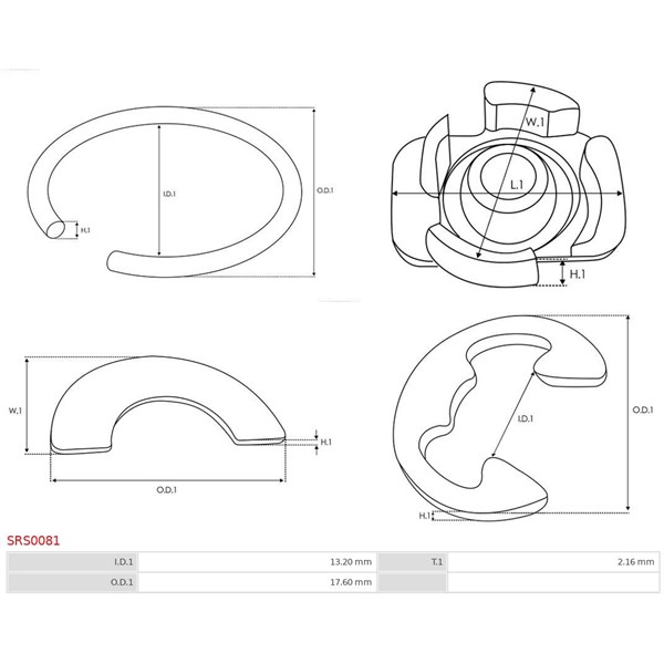Reparationssats, Startmotor As-pl SRS0081 AS-PL