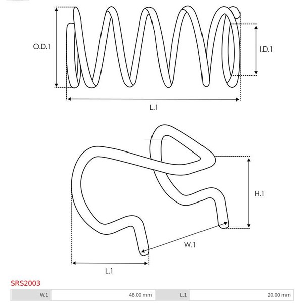 Reparationssats, Startmotor As-pl SRS2003 AS-PL