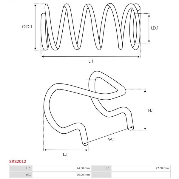 Reparationssats, Startmotor As-pl SRS2012 AS-PL