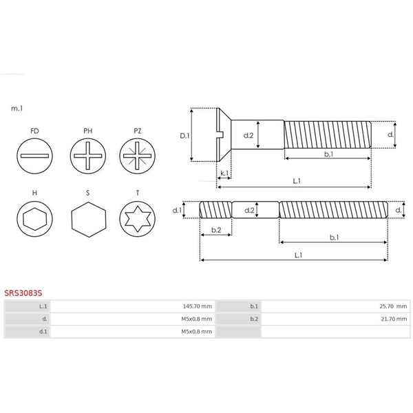 Reparationssats, generator As-pl SRS3083S AS-PL Reparationssats, generator As-pl SRS3083S AS-PL