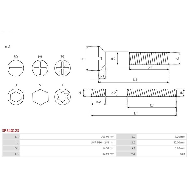 Reparationssats, generator As-pl SRS4012S AS-PL