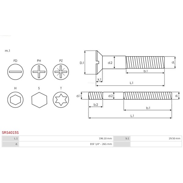Reparationssats, generator As-pl SRS4015S AS-PL