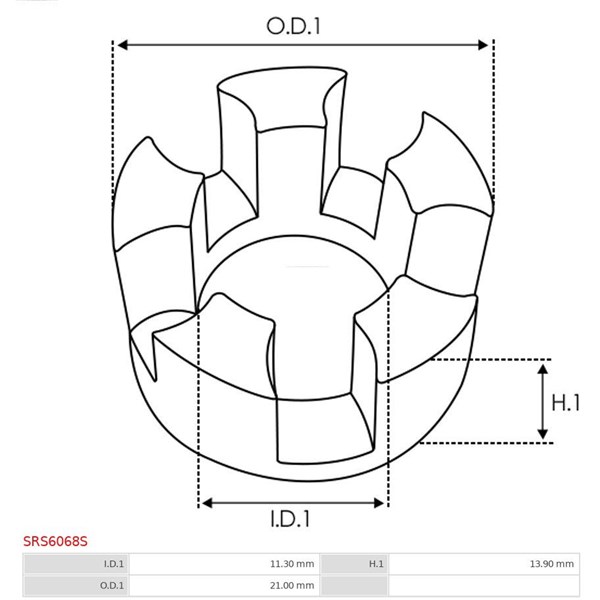 Reparationssats, Startmotor As-pl SRS6068S AS-PL