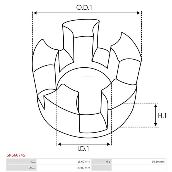 Reparationssats, Startmotor As-pl SRS6074S AS-PL