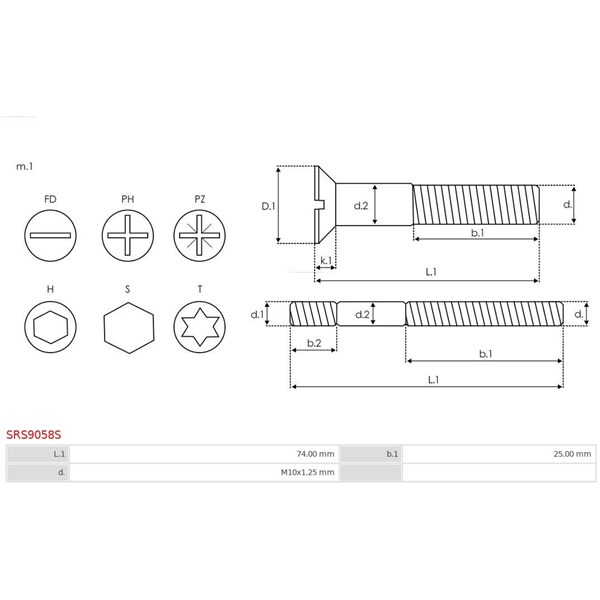 Reparationssats, generator As-pl SRS9058S AS-PL