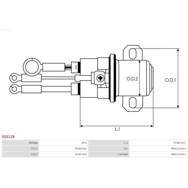 Magnetswitch, startmotor 24V As-pl SS5128 AS-PL