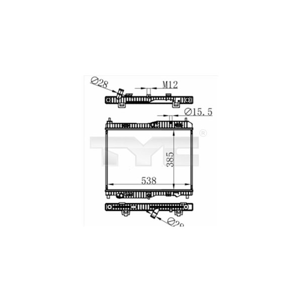 Kylare, motorkylning Tyc 710-0059 TYC