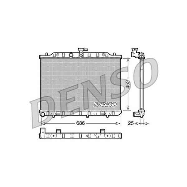 Kylare, motorkylning Denso DRM46007 DENSO Kylare, motorkylning Denso DRM46007 DENSO