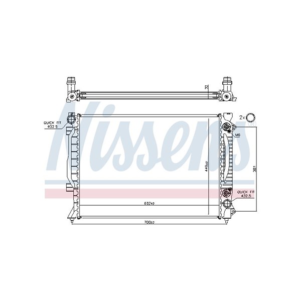Kylare, motorkylning Nissens 60423A NISSENS Kylare, motorkylning Nissens 60423A NISSENS