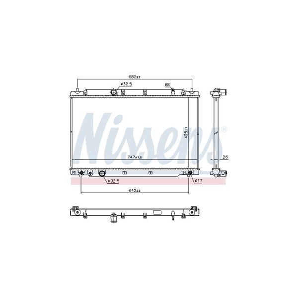Kylare, motorkylning Nissens 606298 NISSENS