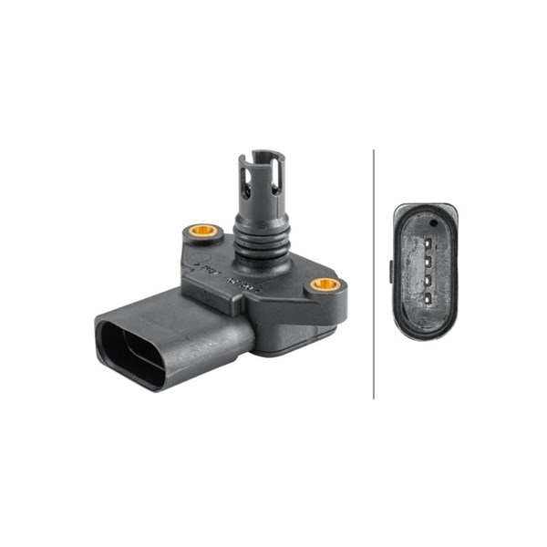 Sensor, insugstryck, Upptill, Nedre Hella 6PP 358 152-161 HELLA