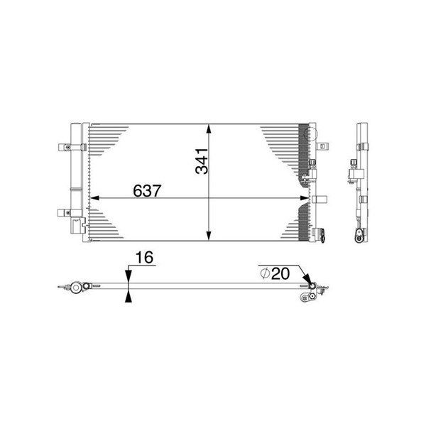 Kondensor, klimatanläggning Mahle AC 4 000S MAHLE