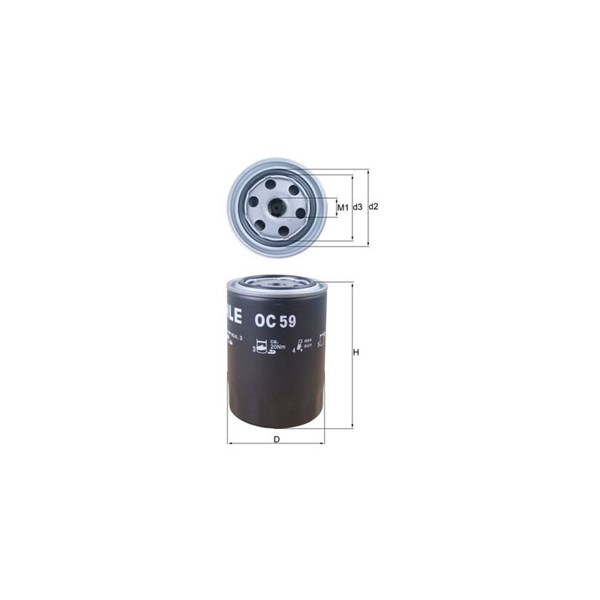 Oljefilter Mahle OC 59 MAHLE