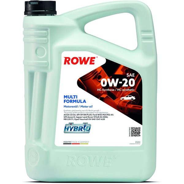 Motorolja HIGHTEC MULTI FORMULA 0W-20 (20202) C5/C6 SP/SN,5l Rowe ROWE
