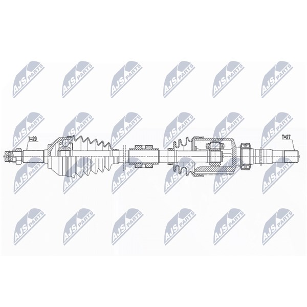 Drivaxel Nissan Qashqai / Qashqai +2 I (j10, Nj10, Jj10e), framax NTY Drivaxel Nissan Qashqai / Qashqai +2 I (j10, Nj10, Jj10e), framax NTY
