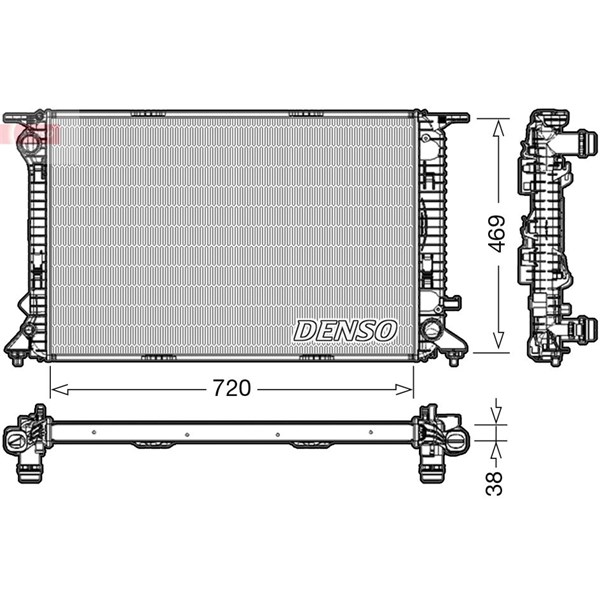 Kylare, motorkylning Denso DRM02024 DENSO