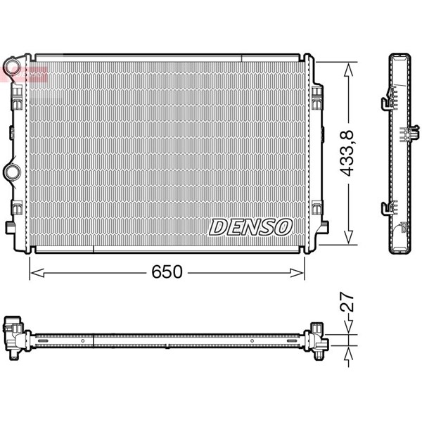Kylare, motorkylning Denso DRM02044 DENSO