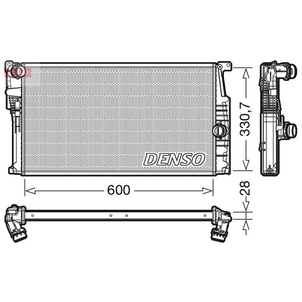 Kylare, motorkylning Denso DRM05015 DENSO