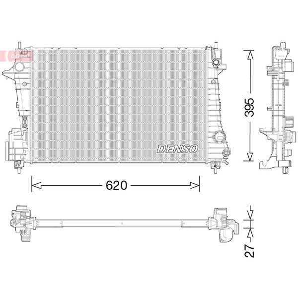 Kylare, motorkylning Denso DRM15009 DENSO