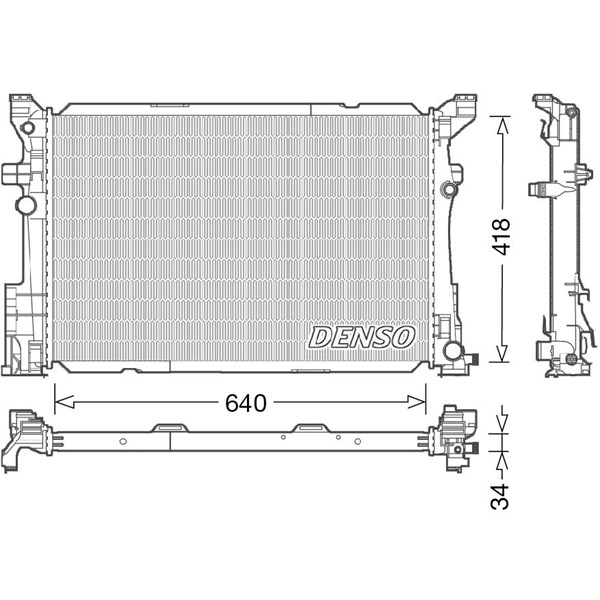Kylare, motorkylning Denso DRM17054 DENSO