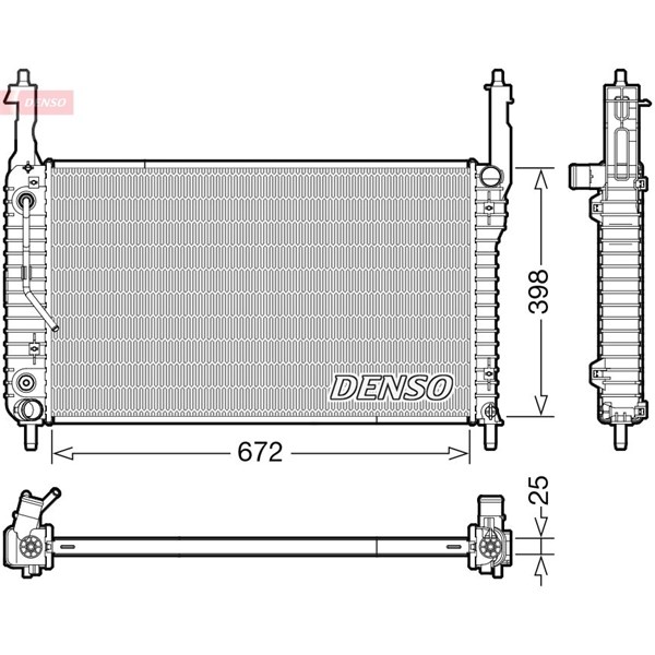 Kylare, motorkylning Denso DRM20123 DENSO