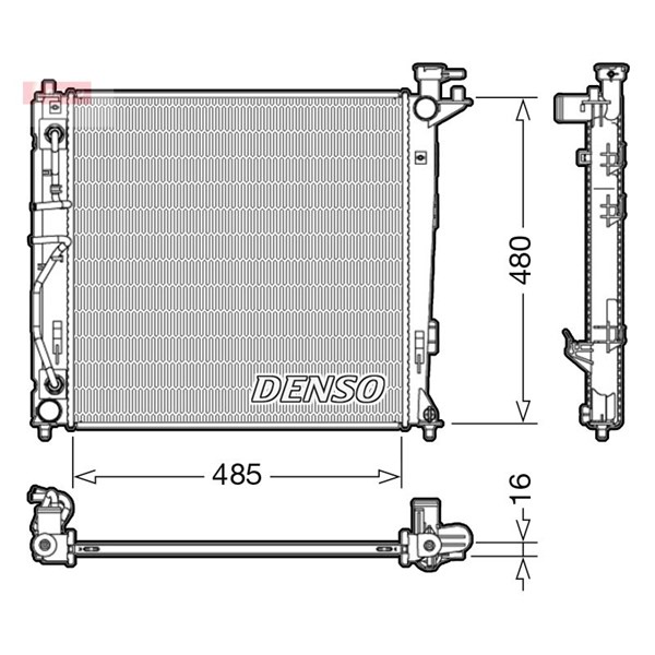 Kylare, motorkylning Denso DRM41007 DENSO