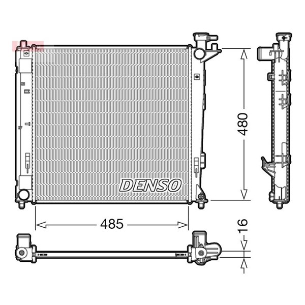 Kylare, motorkylning Denso DRM41008 DENSO