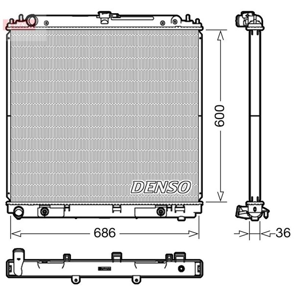 Kylare, motorkylning Denso DRM46042 DENSO