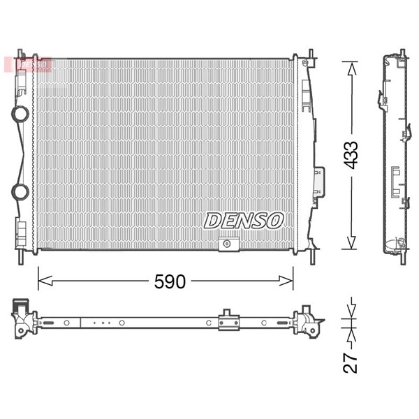 Kylare, motorkylning Denso DRM46051 DENSO