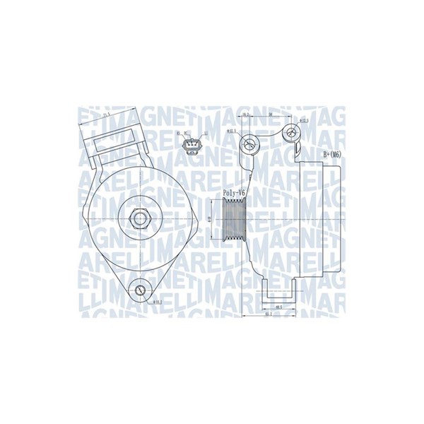 Generator 14V 105A Magneti marelli 063731925010 MAGNETI MARELLI