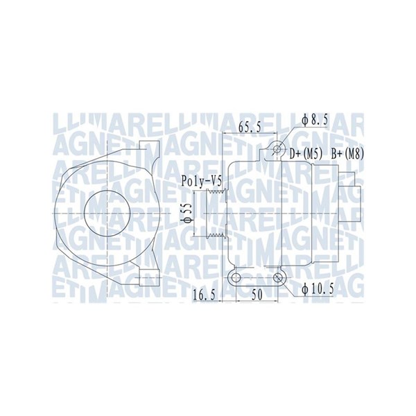 Generator 14V 120A Magneti marelli 063732070010 MAGNETI MARELLI