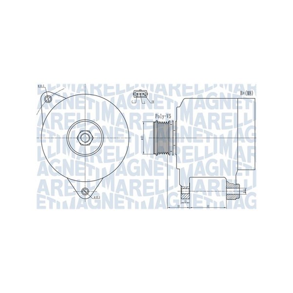 Generator 14V 120A Magneti marelli 063732133010 MAGNETI MARELLI