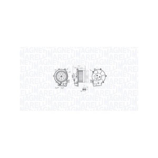 Kupéfläkt 12V Magneti marelli 069412763010 MAGNETI MARELLI