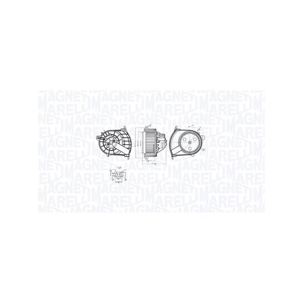 Kupéfläkt 12V Magneti marelli 069412767010 MAGNETI MARELLI