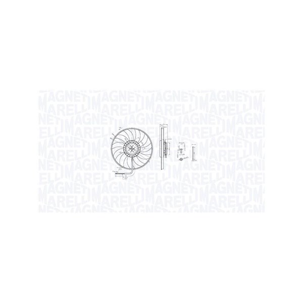 Fläkt, kylare 12V Magneti marelli 069422848010 MAGNETI MARELLI