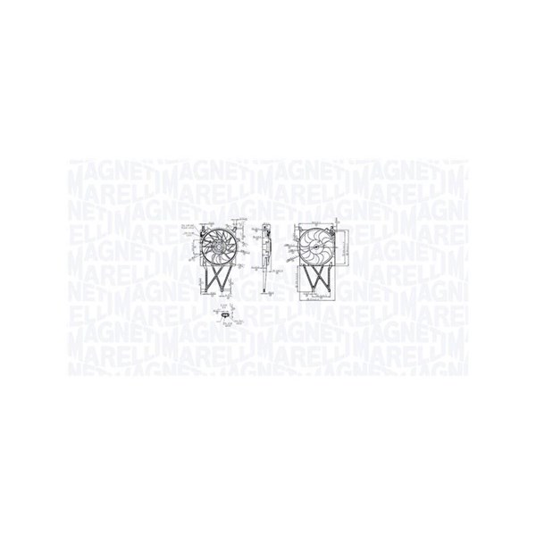 Fläkt, kylare 12V Magneti marelli 069422862010 MAGNETI MARELLI