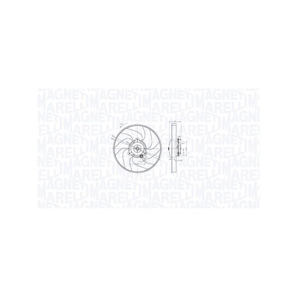 Fläkt, kylare 12V Magneti marelli 069422866010 MAGNETI MARELLI