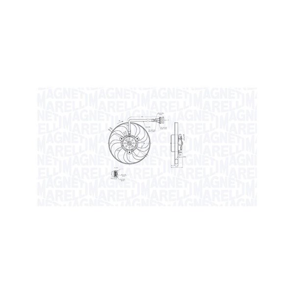 Fläkt, kylare 12V Magneti marelli 069422876010 MAGNETI MARELLI