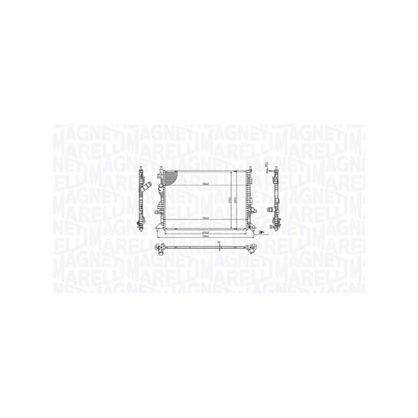 Kylare, motorkylning Magneti marelli 350213215700 MAGNETI MARELLI