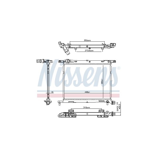 Kylare, motorkylning Nissens 607029 NISSENS