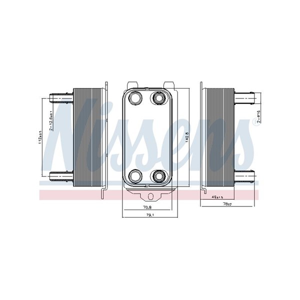 Oljekylare, automatisk transmission Nissens 91116 NISSENS