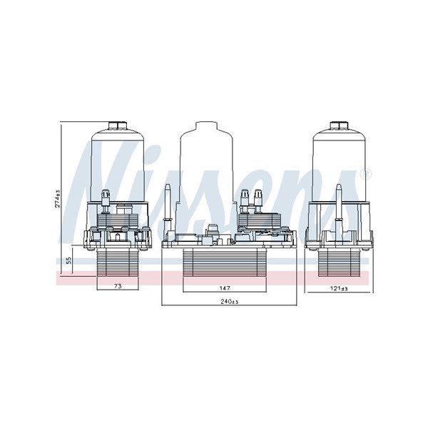 Oljekylare, motor Nissens 91120 NISSENS