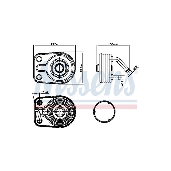 Oljekylare, motor Nissens 91163 NISSENS