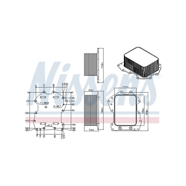 Oljekylare, motor Nissens 91279 NISSENS